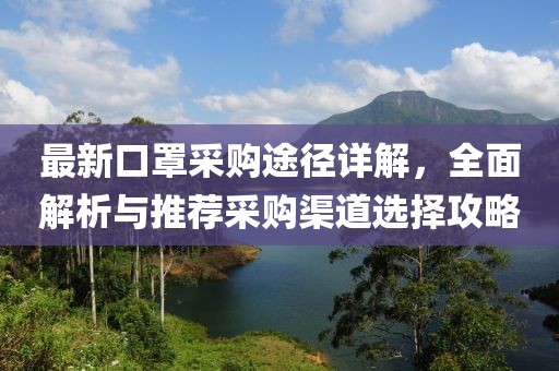 最新口罩采購(gòu)?fù)緩皆斀?，全面解析與推薦采購(gòu)渠道選擇攻略
