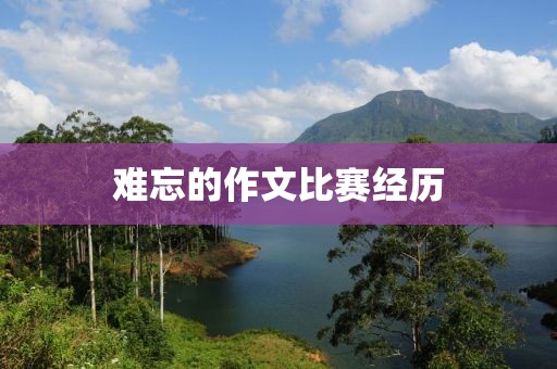 難忘的作文比賽經(jīng)歷