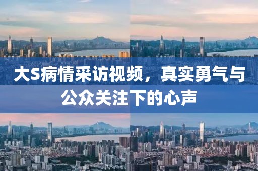 大S病情采訪視頻，真實勇氣與公眾關(guān)注下的心聲