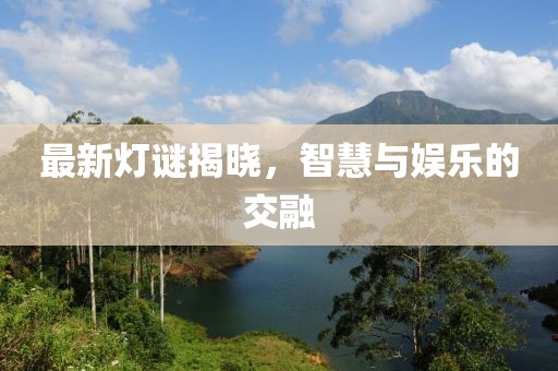 最新燈謎揭曉，智慧與娛樂的交融