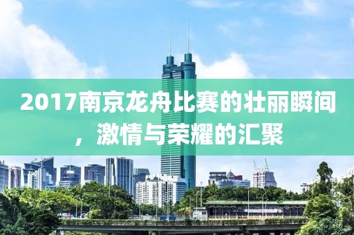 2017南京龍舟比賽的壯麗瞬間，激情與榮耀的匯聚