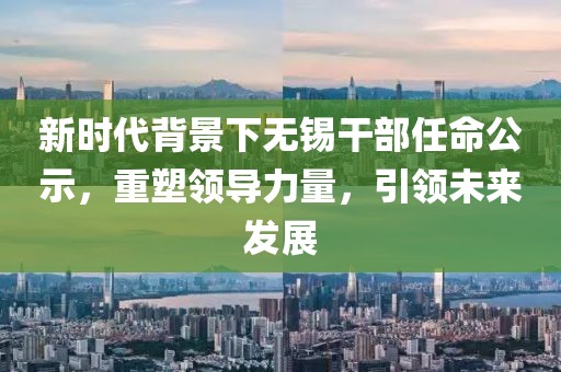 新時(shí)代背景下無錫干部任命公示，重塑領(lǐng)導(dǎo)力量，引領(lǐng)未來發(fā)展
